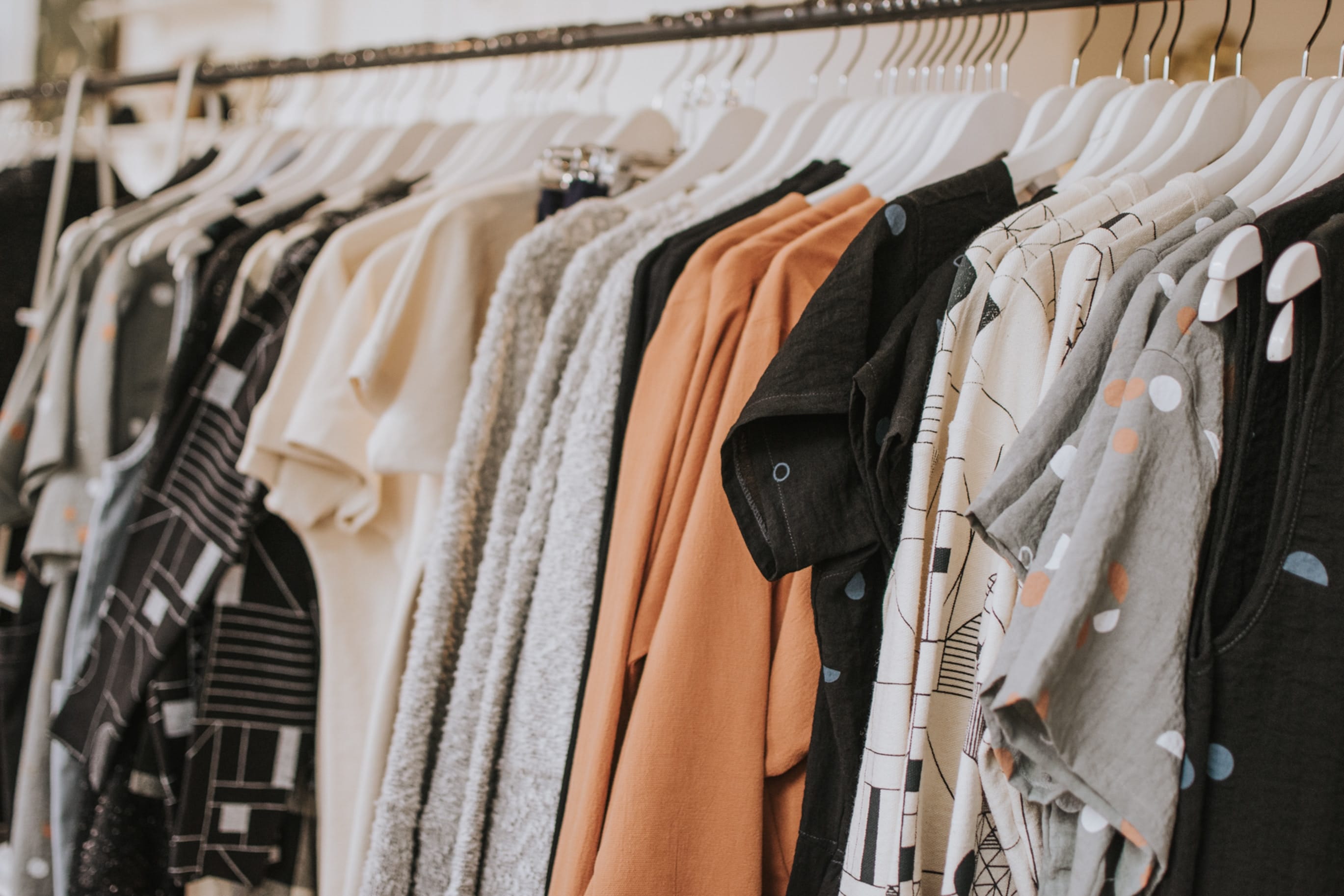 Clothing rack for blog post